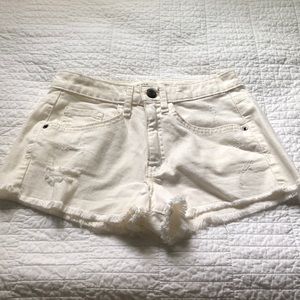 White Jean Shorts Size 1